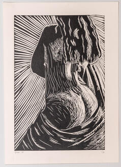 Untitled - 2026 - Linocut on fabriano - 25 x 35.3 cm (edition of 9)