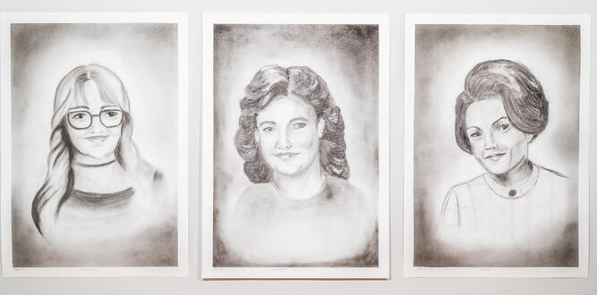 Generations - 2025 - Charcoal on Fabriano - 3 x 27.9x42cm