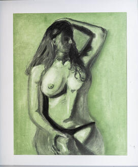 Grace - 2025 - Charcoal on Fabriano toned with soft pastel